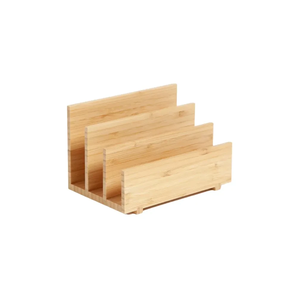 Bamboo, Brown, Desktop Organizer